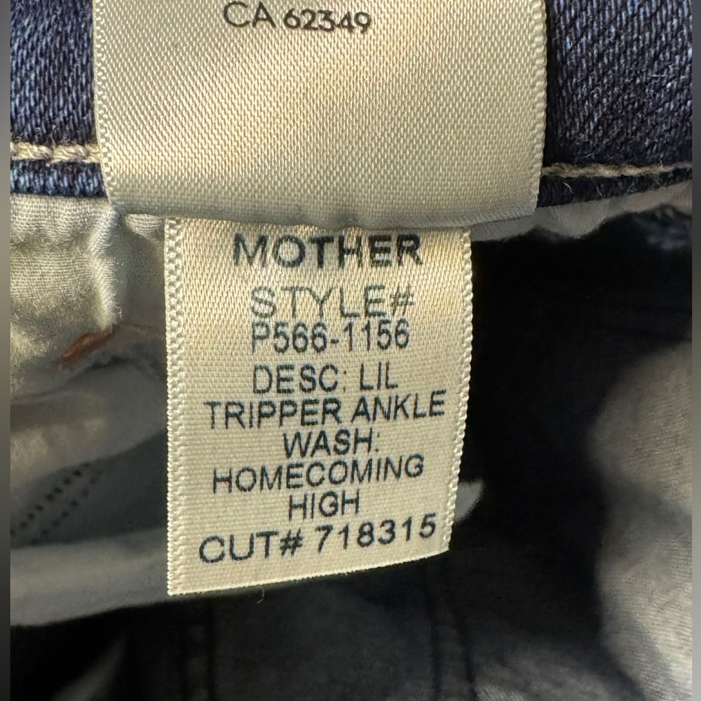 MOTHER Dark Blue Straight Leg Jeans - Picture 8 of 8